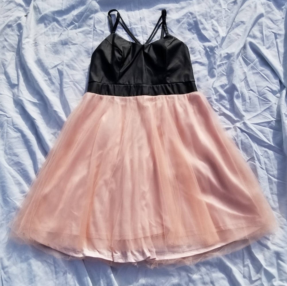 Blush Tulle Skater Dress